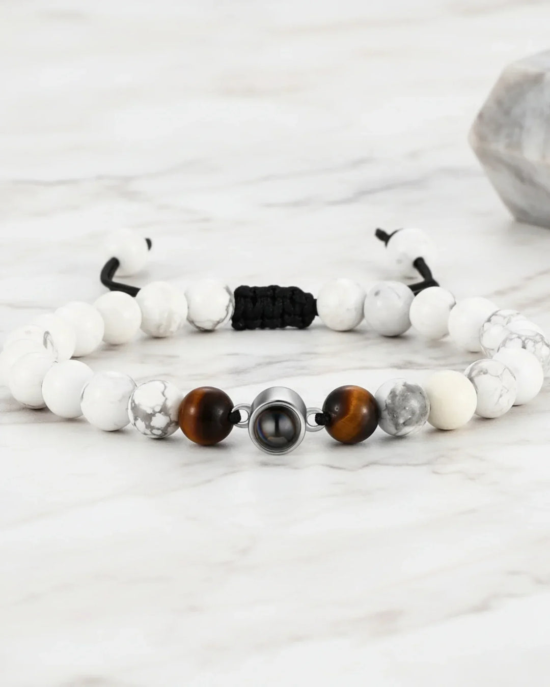 Personalized Photo Projection Bracelet – Magnesite Stone Beads for Women IfShe UK