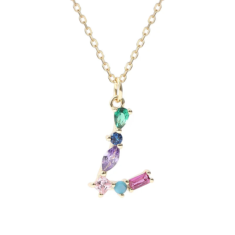 Initial Letter L Necklace – Personalized Sterling Silver Charm Pendant for Her, Mom – Birthday, Mother's Day Gift Jewelry