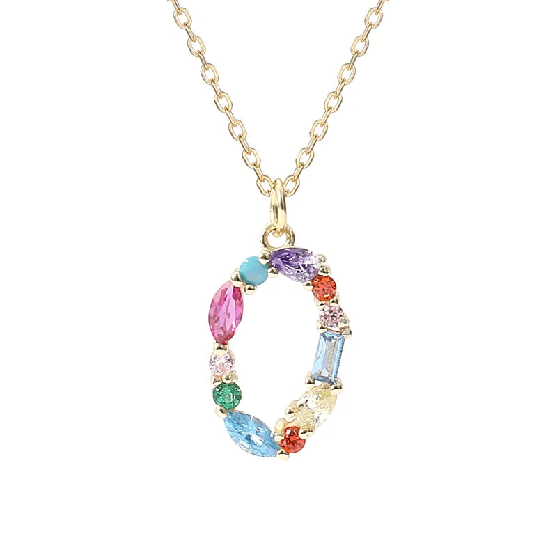 Initial Letter O Necklace – Personalized Sterling Silver Charm Pendant for Her, Mom – Birthday, Mother's Day Gift Jewelry