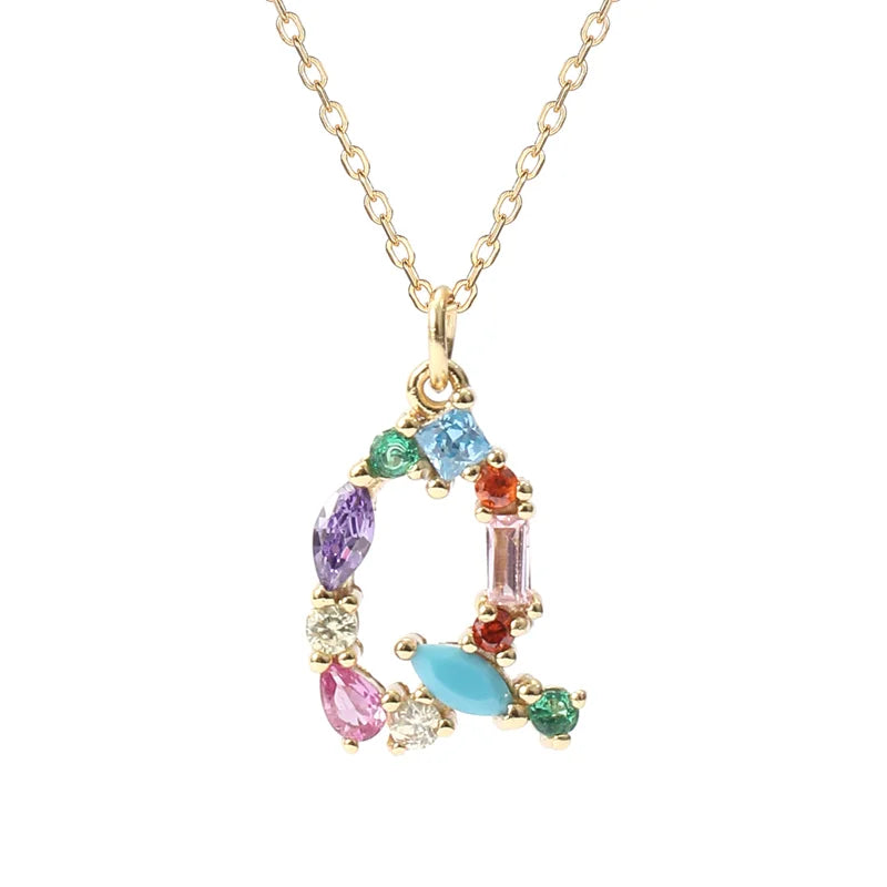 Initial Letter Q Necklace – Personalized Sterling Silver Charm Pendant for Her, Mom – Birthday, Mother's Day Gift Jewelry