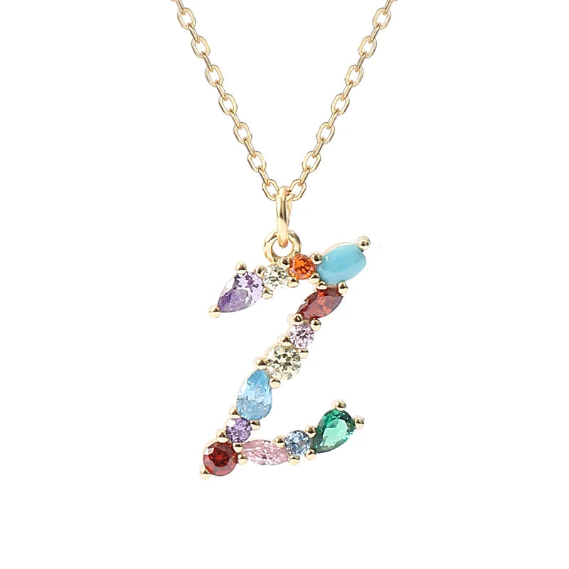 Initial Letter Z Necklace – Personalized Sterling Silver Charm Pendant for Her, Mom – Birthday, Mother's Day Gift Jewelry