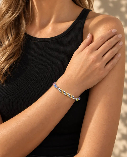 Personalized Mom Bracelet - worn on a model