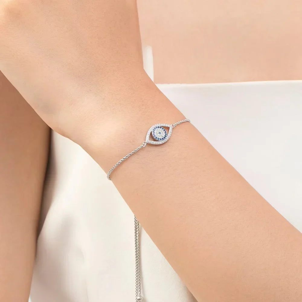 Evil Eye Bracelet Sterling Silver - Evil Eye Jewelry for Her