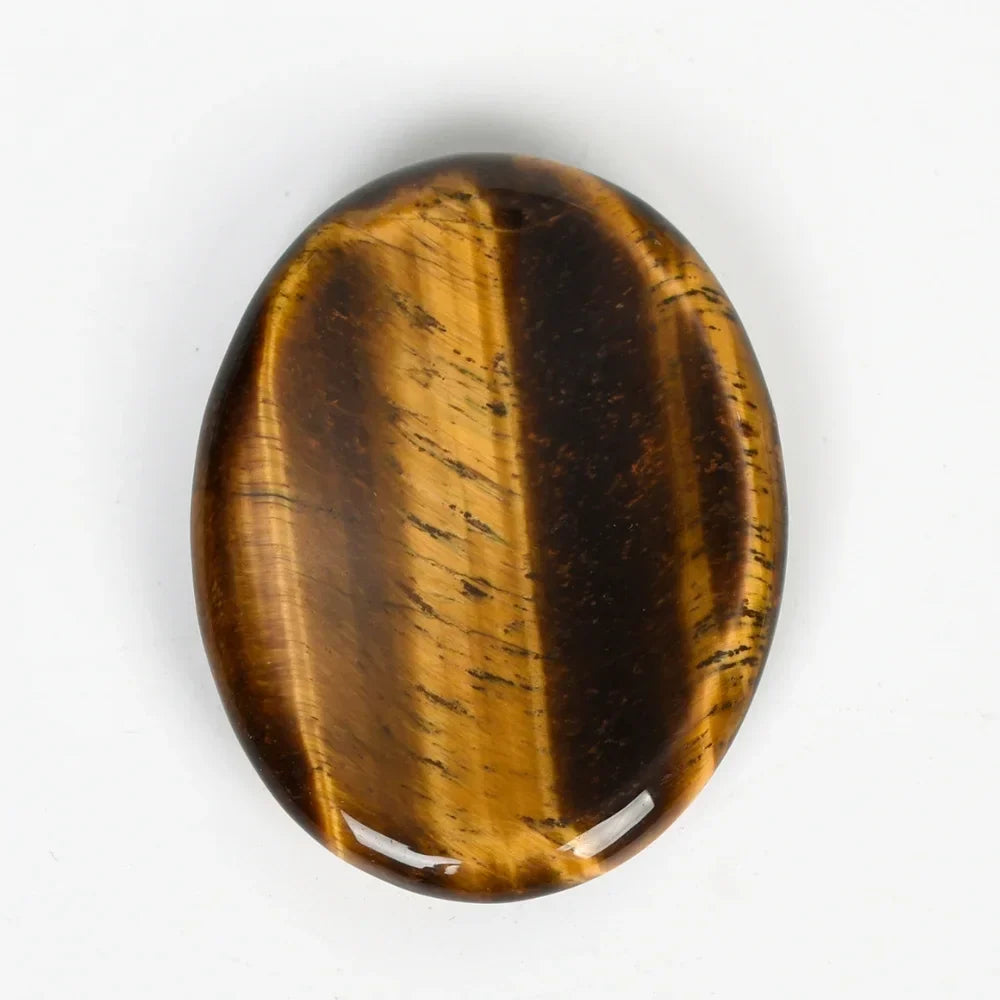 Tiger Eye Worry Stone, Healing Crystal Palm Stone for Protection & Confidence