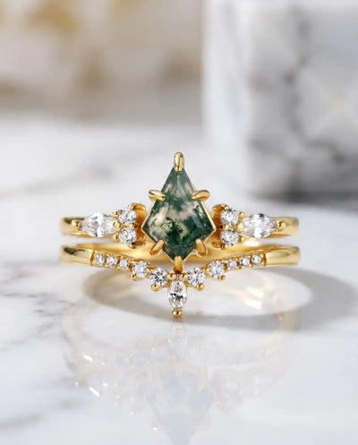 Moss Agate Rings