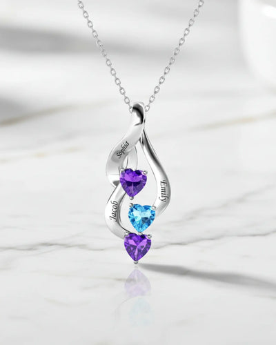 Heart Birthstone Necklaces