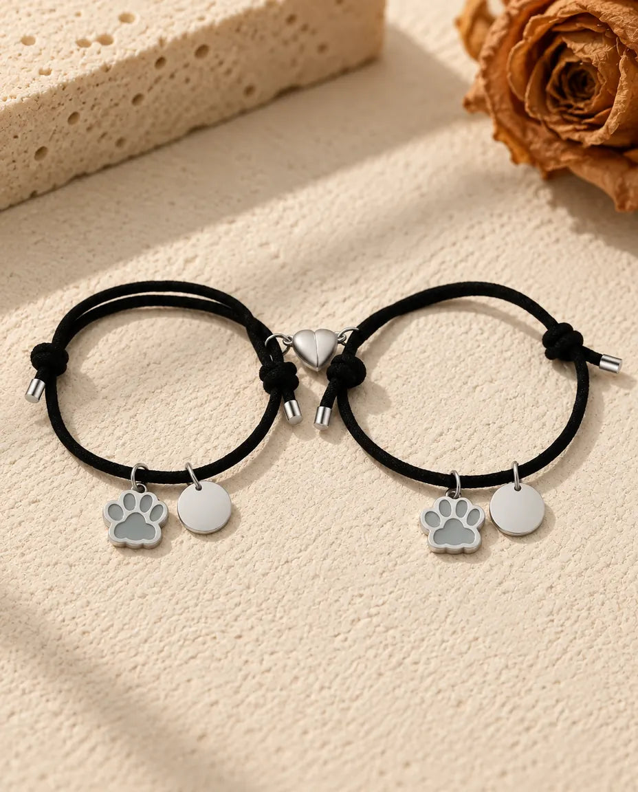 Matching Bracelets for Couples - matching pair laid flat