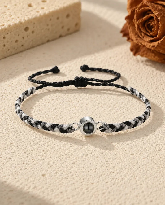 Photo Projection Bracelet - in black and gray