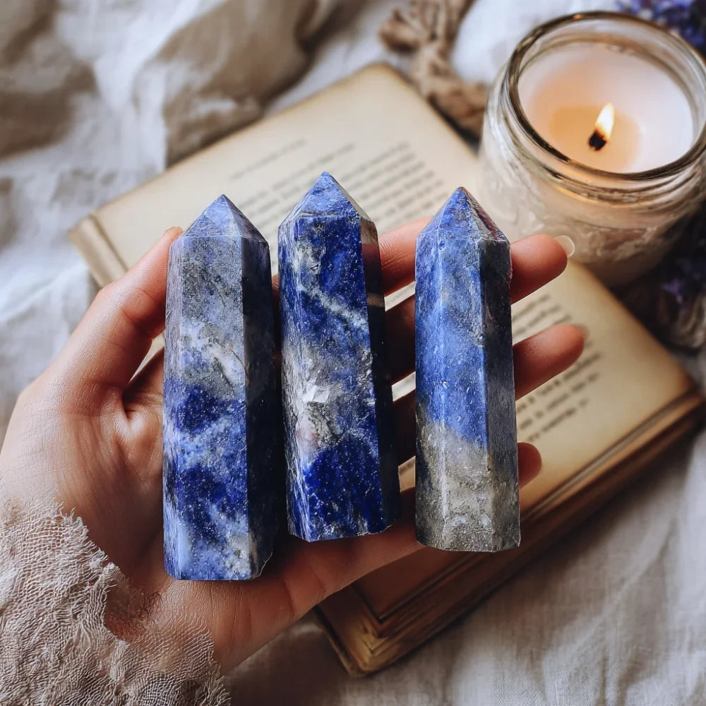 Lapis Lazuli Crystal Point for Chakra Healing & Spiritual Awakening - AAA Premium Quality Gemstone