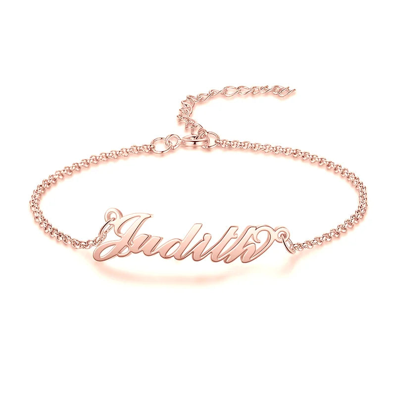 Personalized Name Bracelet - in rose gold finish