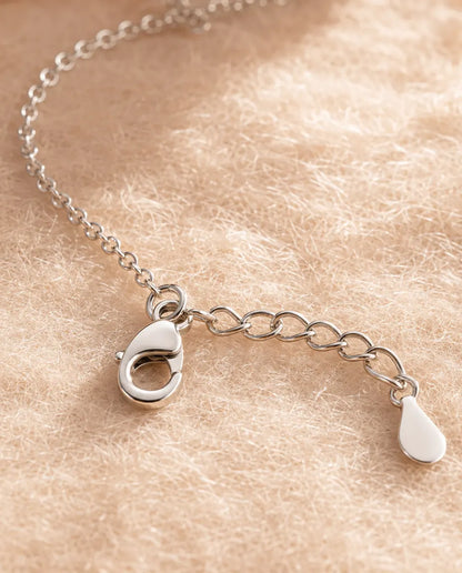 Personalized Birthstone Bracelet With 2 Names - Open Heart Chain Bracelet With Two Simulated Birthstones, Silver
