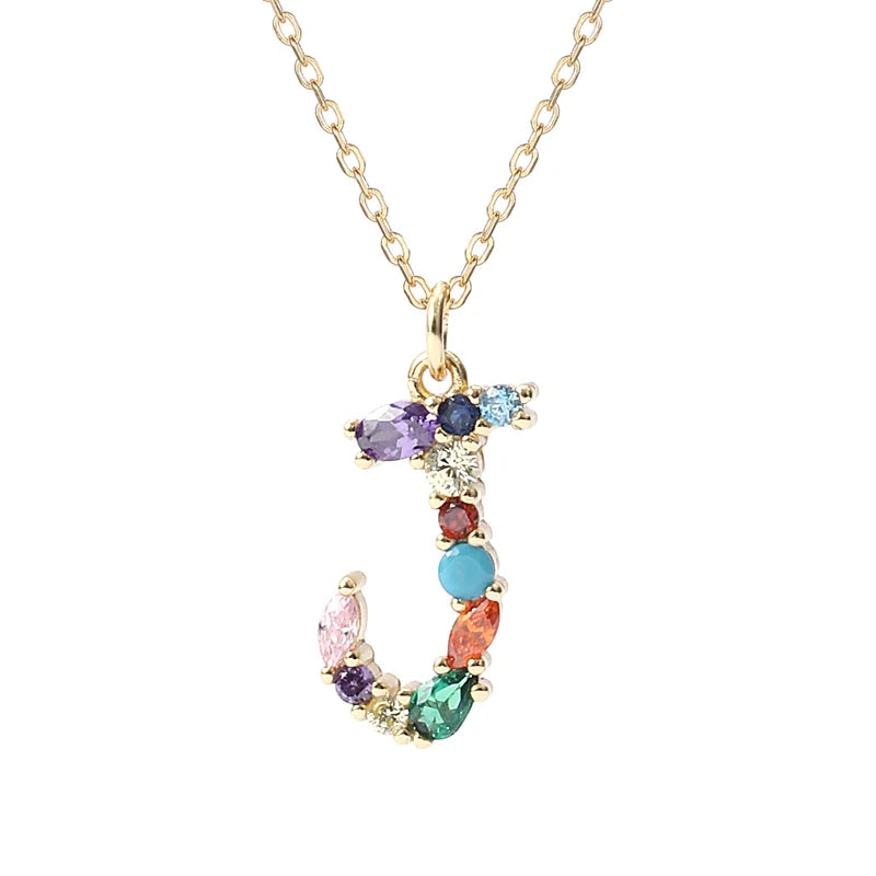 Initial Letter J Necklace – Personalized Sterling Silver Charm Pendant for Her, Mom – Birthday, Mother's Day Gift Jewelry