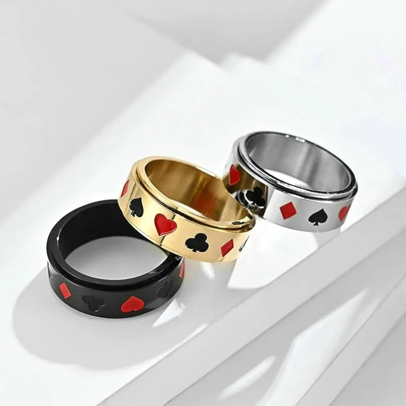 Men's Poker Fidget Ring