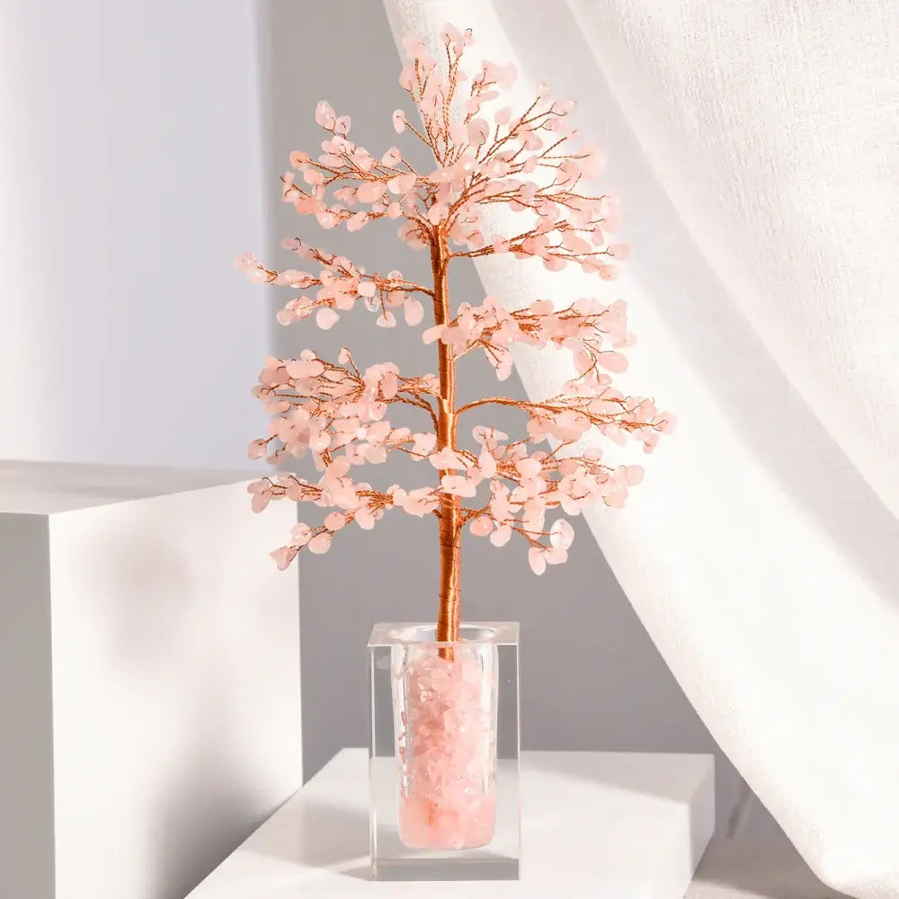 Rose Quartz Crystal Tree of Life