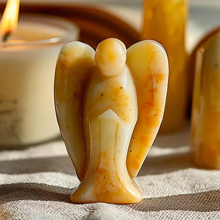 Yellow Jade Angel of Positivity - Joy Bringer